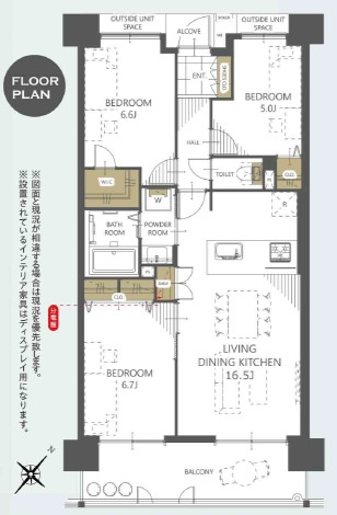 西宮マリナパークシティ・桜のまち５番館の間取り