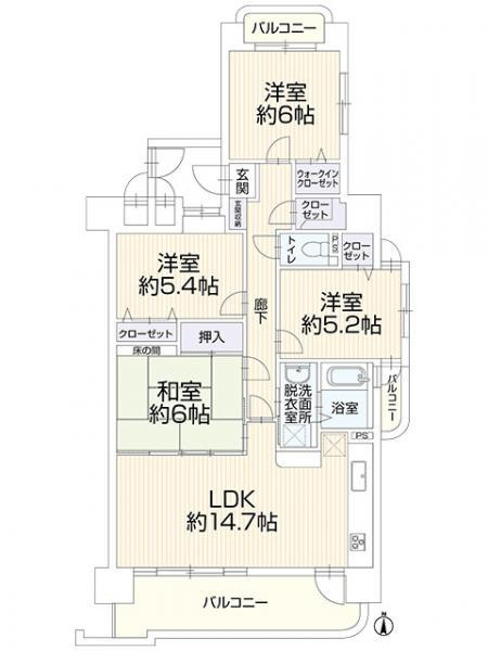 シャトレ愛松岐阜の間取り
