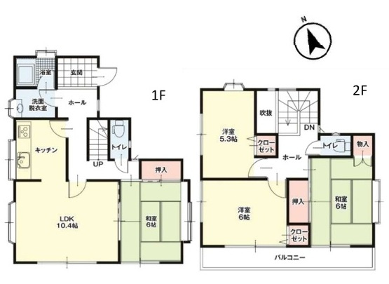 中古戸建　熊谷市下奈良276-19（リフォーム住宅）の間取り