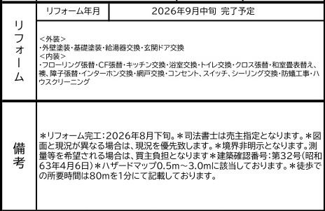 中古戸建　熊谷市下奈良276-19（リフォーム住宅）の構造・工法・仕様