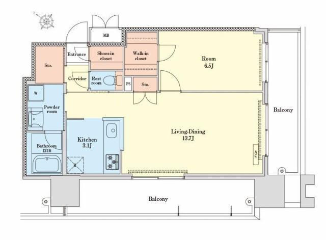RJRプレシア天神サウス　警固小学校区の間取り|RJRプレシア天神サウス