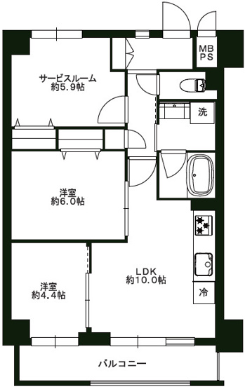 【間取り】 | ライオンズステーションプラザ千歳烏山