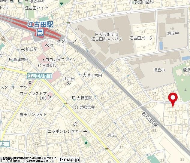 エメロード江古田の地図