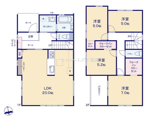 【間取り】 | 名古屋市西区こも原町90『仲介料無料』新築戸建て | 1号棟