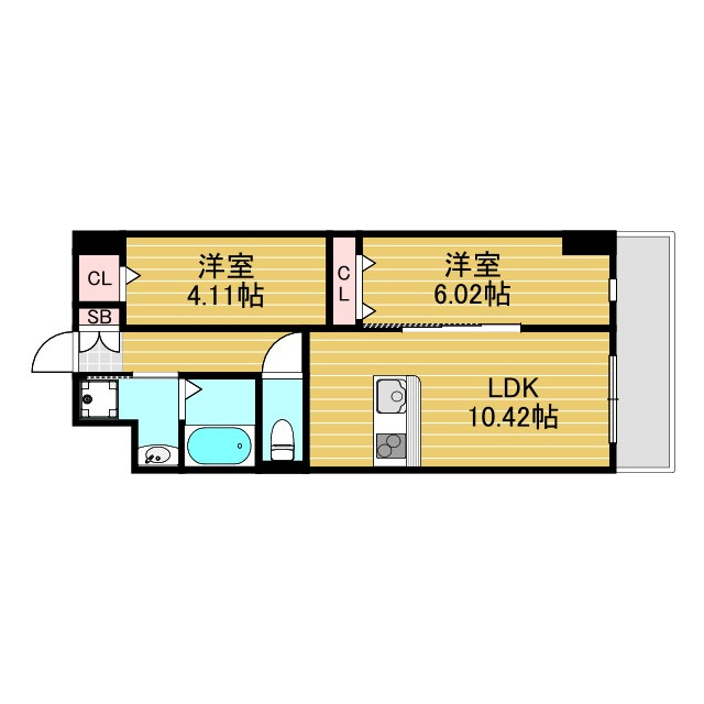 アーバンパーク新大阪の間取り