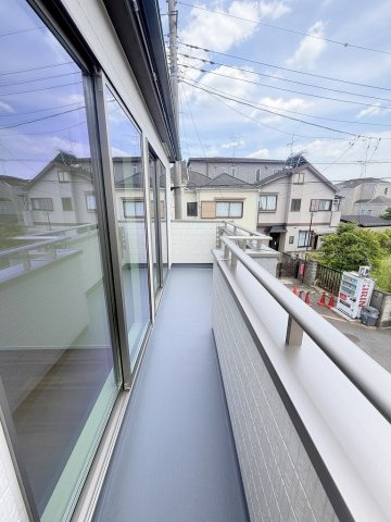 三郷市戸ケ崎　新築戸建　全4棟　D号棟のバルコニー|南向きの陽当たり良好なバルコニー