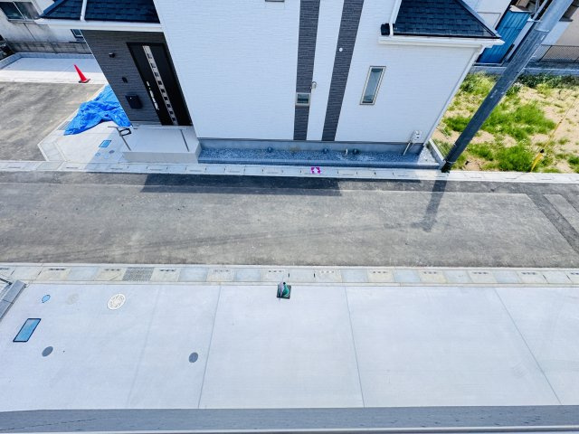 三郷市戸ケ崎５丁目新築戸建【吹上小学校：8分】の展望|バルコニーより道路側眺望・南道路で日当たり良好♪