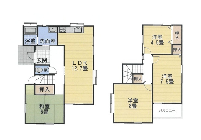 和歌山市紀三井寺・中古戸建・54777の間取り