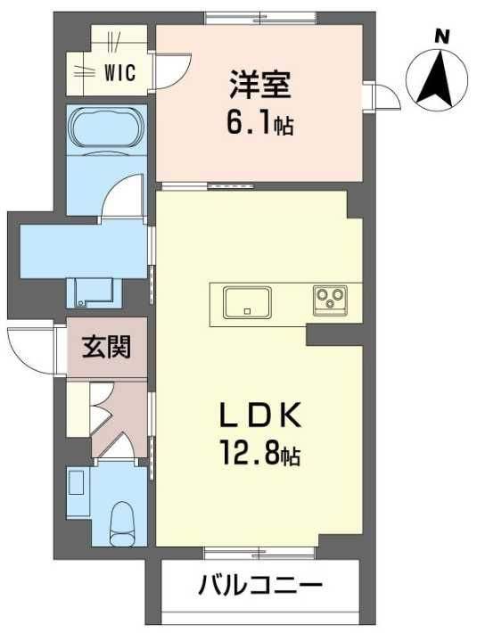 アルシアグランデ三軒茶屋　新築　断熱等性能等級5　ホテルライク仕様の間取り