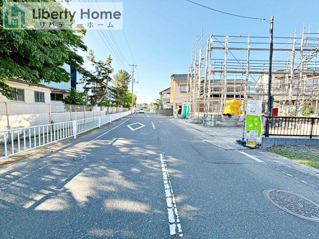 高萩市有明町第6　新築戸建の前面道路含む現地写真
