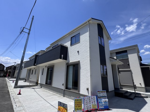 三郷市戸ケ崎５丁目新築戸建【吹上小学校：8分】の外観|Ｇ号棟外観・完成済み内覧可能です！