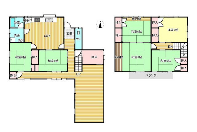 中古住宅　城田寺の間取り