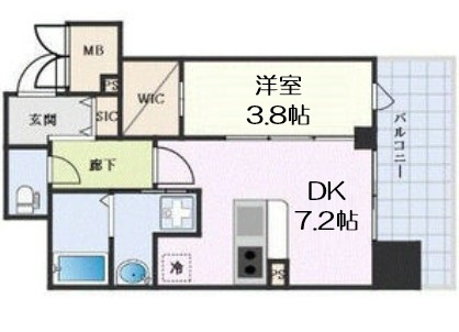 【間取り】 | la Waison NAMBA west
