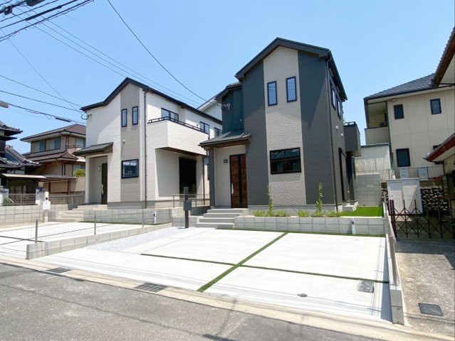 福岡市東区青葉６丁目　新築戸建の外観|土地面積：129.11㎡、建物面積：77.11㎡！