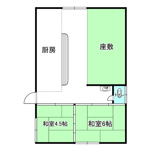 大山町上市店舗の間取り