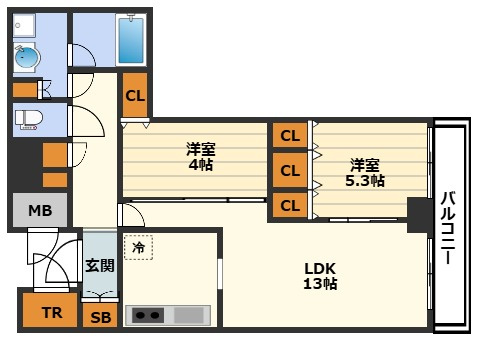 ブランズタワー梅田Northの間取り