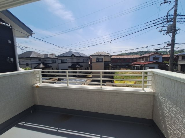 ハートフルタウン 高崎市石原町新築のバルコニー|現地撮影
