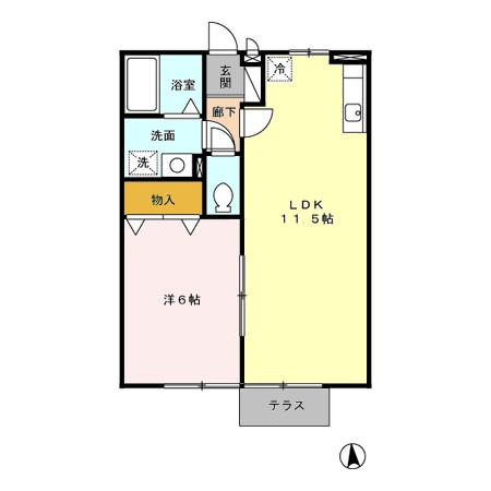 アンプルールA棟の間取り