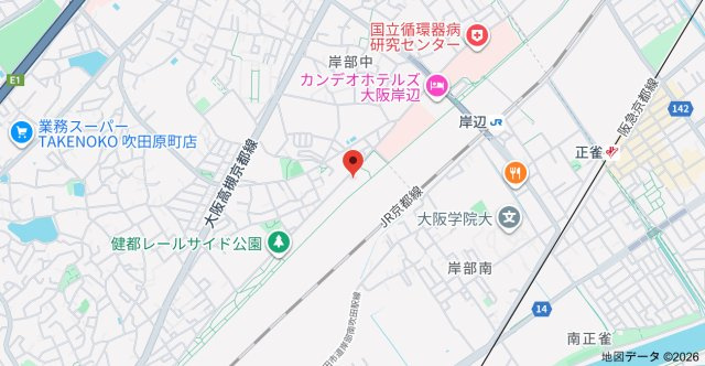 パークナードフィット吹田健都の地図