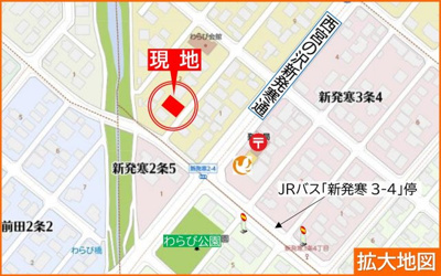 【地図】 | 手稲区新発寒3-5 | バス通り近くでアクセス良好♪セイコーマートまで徒歩1分♪