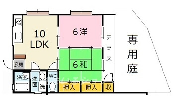 クラオカハイツ　Ａの間取り