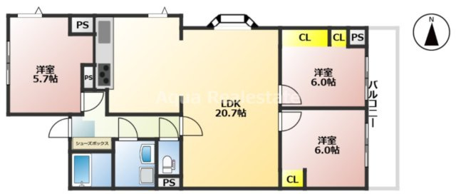 メゾン築地の間取り