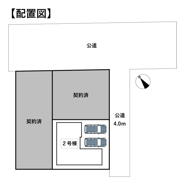 【新築戸建】札幌市北区北26条西16丁目1棟の区画図