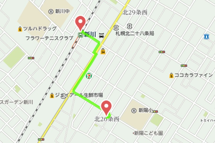 【新築戸建】札幌市北区北26条西16丁目1棟の地図