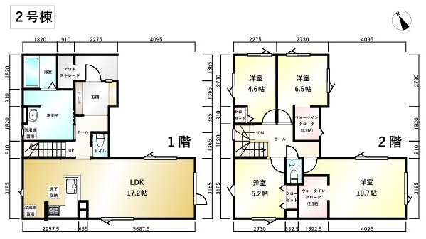 【新築戸建】札幌市北区北26条西16丁目1棟の間取り