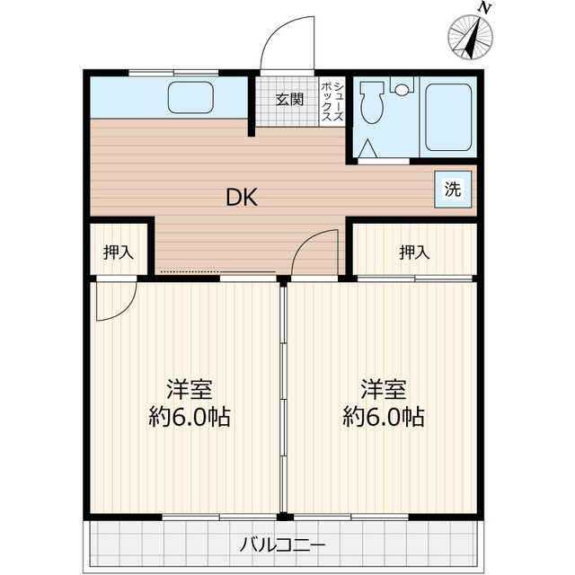 ルレーブ見川Ⅱの間取り