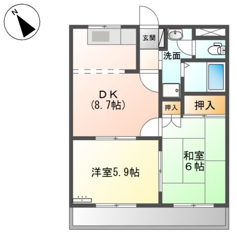 エトワールＯＫＡＺＡＫＩの間取り