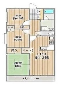 サンライズマンション岩出8の間取り