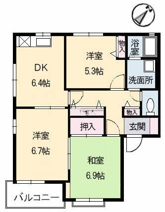 【間取り】 | プリムリゼール　A棟