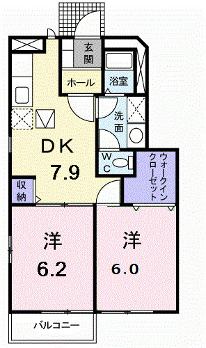 レジデンス　２４　Ａ棟の間取り