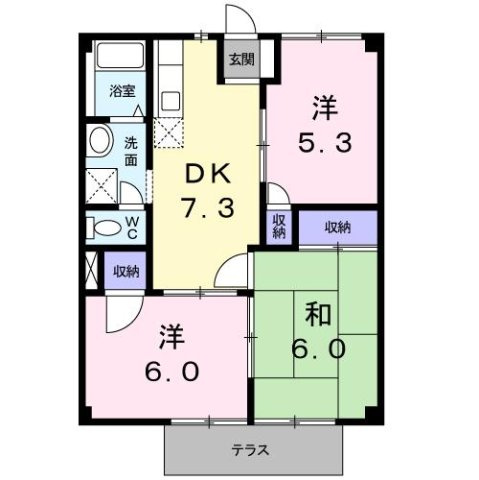 前田ハイツⅡの間取り