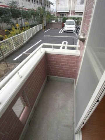 熊本市中央区坪井６丁目のアパートのバルコニー|広々としたバルコニーです