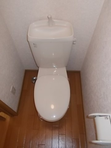 熊本市中央区坪井６丁目のアパートのトイレ|落ち着いた色調のトイレです