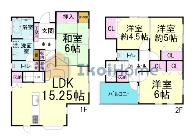 神戸市西区玉津町二ツ屋　中古戸建の間取り|【ホームページに現地動画掲載中】●年中無休：当日予約可●南東向きLDK約16帖！３面採光！