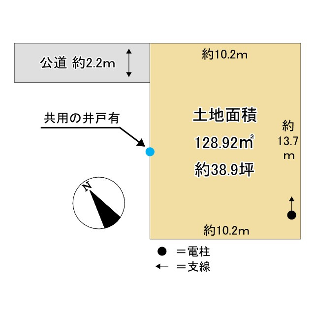 津市久居北口町 売土地の土地図