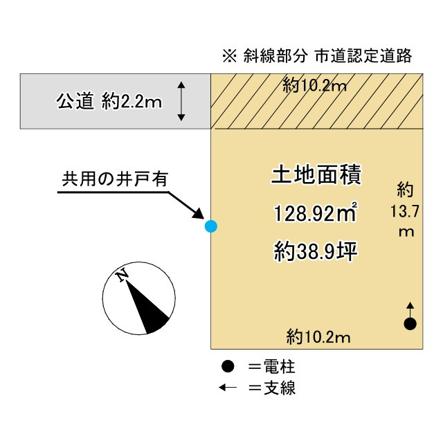 津市久居北口町 売土地の土地図