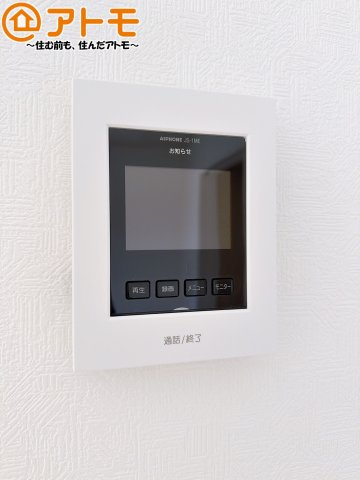 【防犯設備】 | 藤枝市岡部町内谷第3　新築戸建　全1棟 | TVモニター付きインターホンは訪問者を確認することができて、防犯性に優れています♪