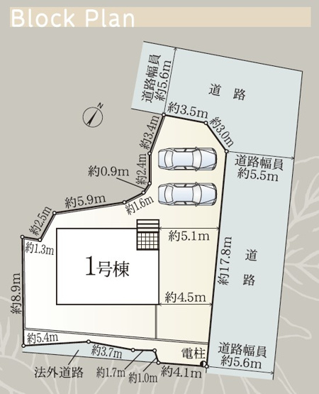 【区画図】 | 藤枝市岡部町内谷第3　新築戸建　全1棟 | 2台並列駐車可能！ゆったりスペースで、駐車も楽ちん♪