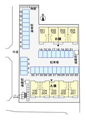 グランシェル　Ａの区画図