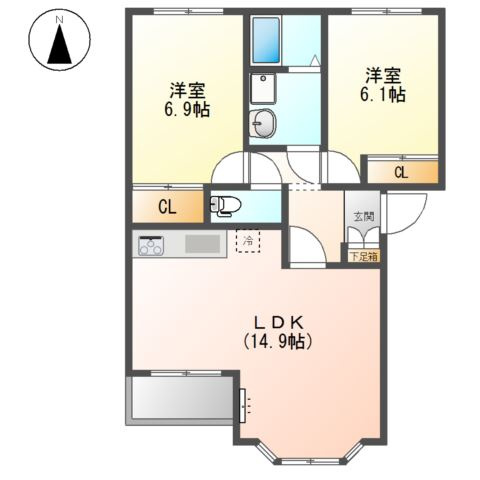 ハーフバレーⅡの間取り