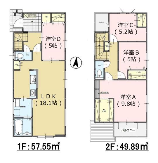 【間取り】 | 福岡市南区寺塚1丁目2期　1号棟（全3棟）【仲介手数料無料・0円】 | 平日、土日祝日もお好きな日時にご見学可能です。お気軽にお問合せ下さい。