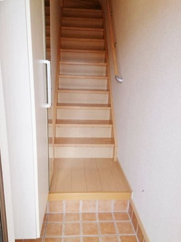 熊本市東区小山２丁目のアパートの玄関|ゆったりとした玄関です