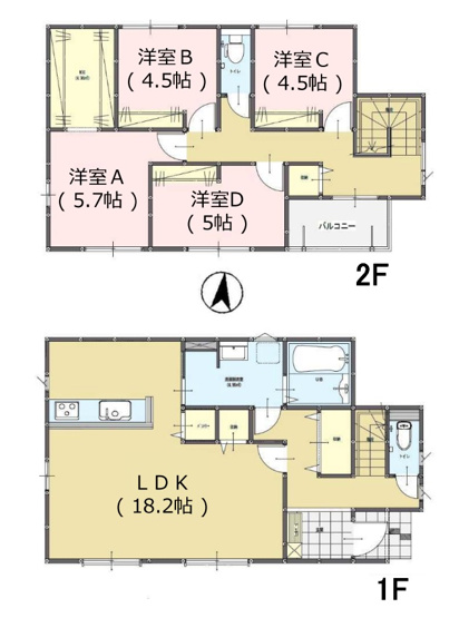 【間取り】 | 福岡市南区寺塚1丁目2期　2号棟（全3棟）【仲介手数料無料・0円】 | 平日、土日祝日もお好きな日時にご見学可能です。お気軽にお問合せ下さい。