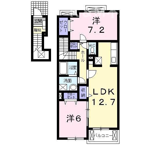 カーサ・大井Ｂの間取り| 