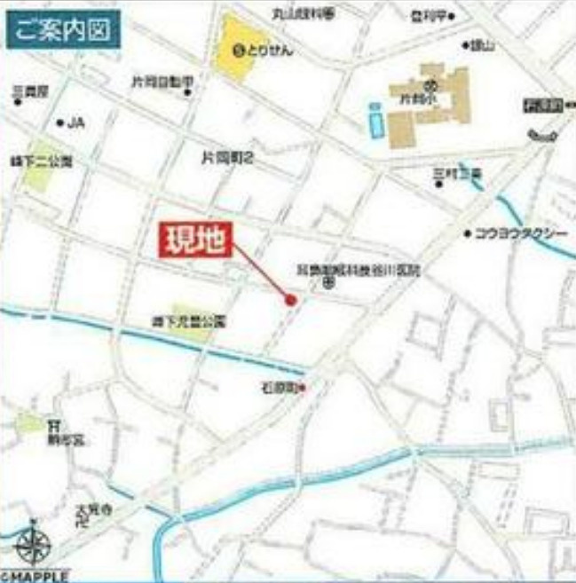 【新築】高崎市片岡町2丁目　B号棟(全４棟)　ハートフルタウン　新築建売分譲の地図
