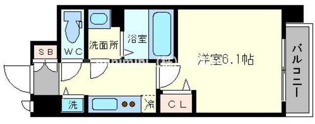 プレサンス難波セレクトの間取り